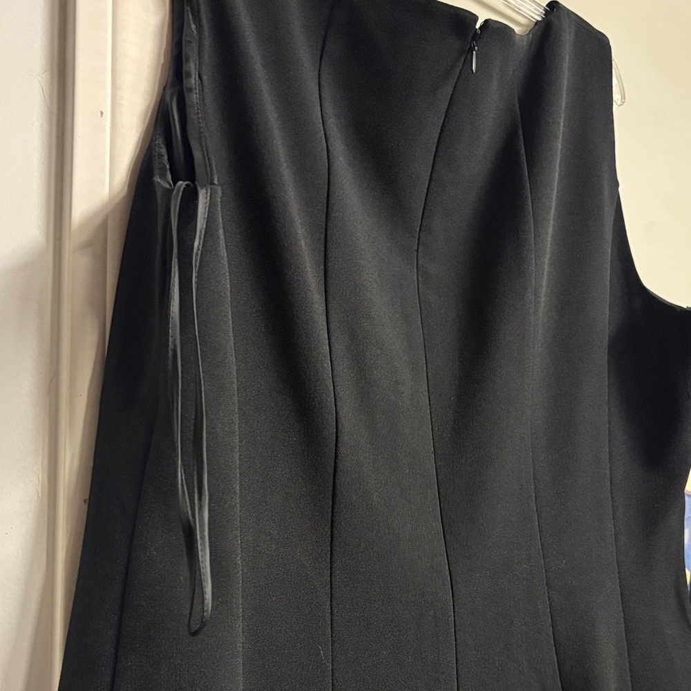 Evan Picone Classic Black Midi Dress Size 12 - Picture 5 of 5